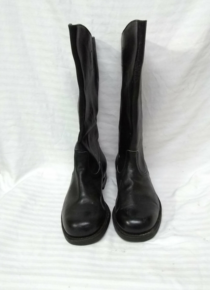 Military German Comba Boots Black Leather Knee High Composite Toe Sz  10/40 (12) main image 5